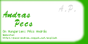 andras pecs business card